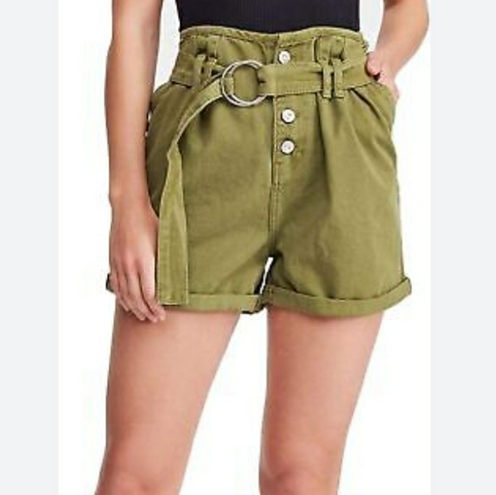 Free People Cindy Utility Shorts Highrise